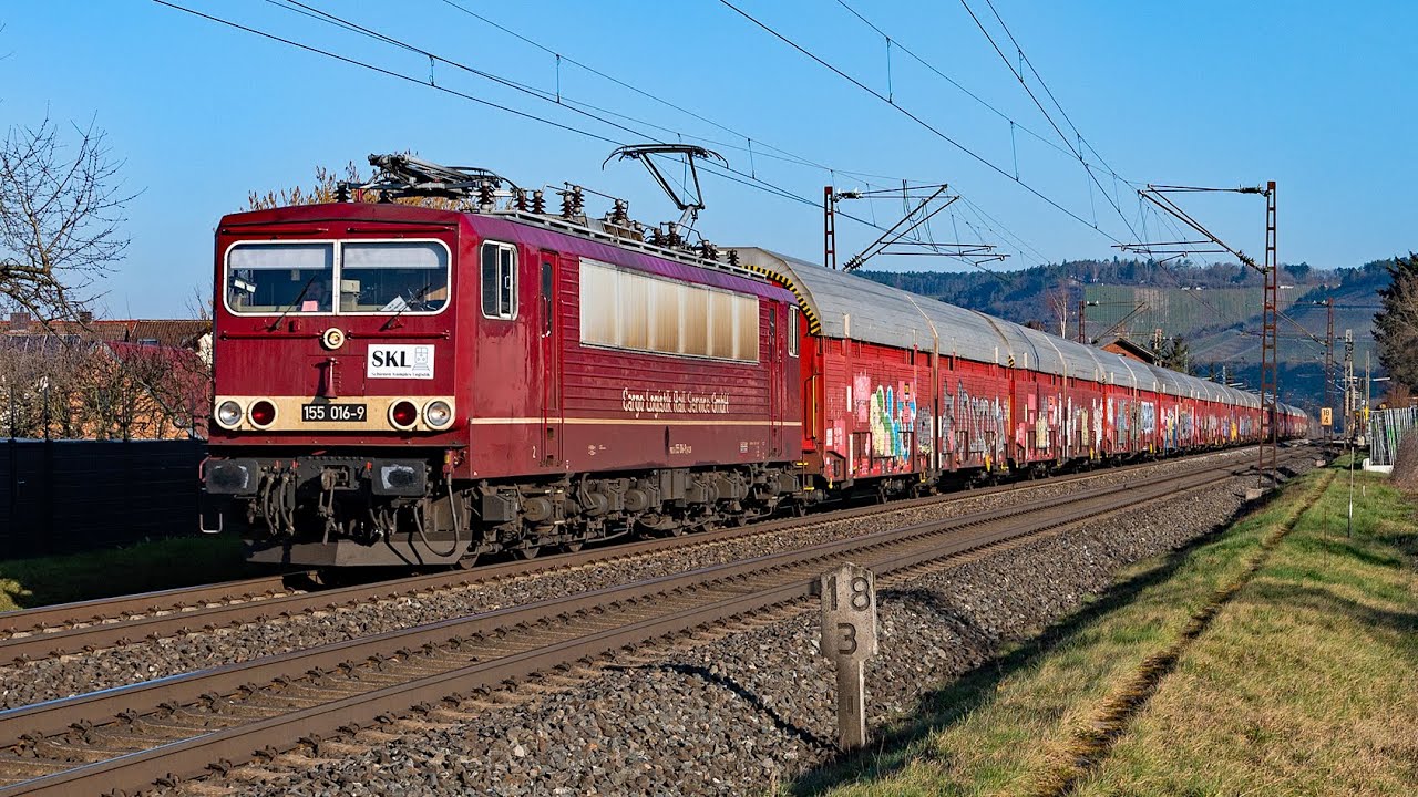 Güterzüge im Blockabstand - RTB Cargo, TX Logistik, SETG Werbevectron, SKL 155, EVB uvm. im Maintal
