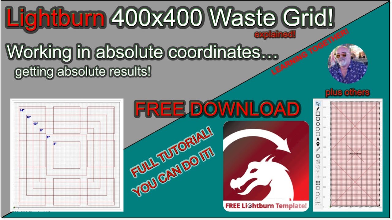➡️ 400x400 FREE waste grid for Lightburn, Full Tutorial - How to get it, and how to use it! 👍
