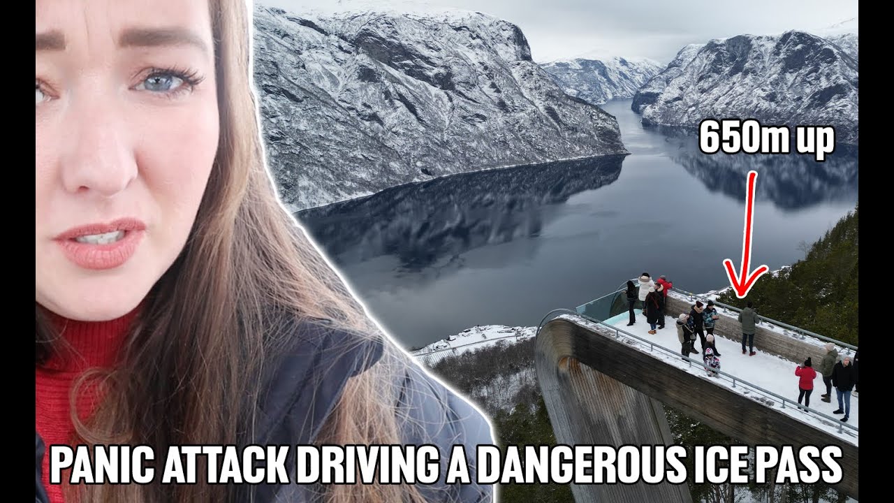 DAD HAS PANIC ATTACK & LEAVES US ON A DANGEROUS ICE MOUNTAIN PASS! WINTER VAN LIFE NORWAY