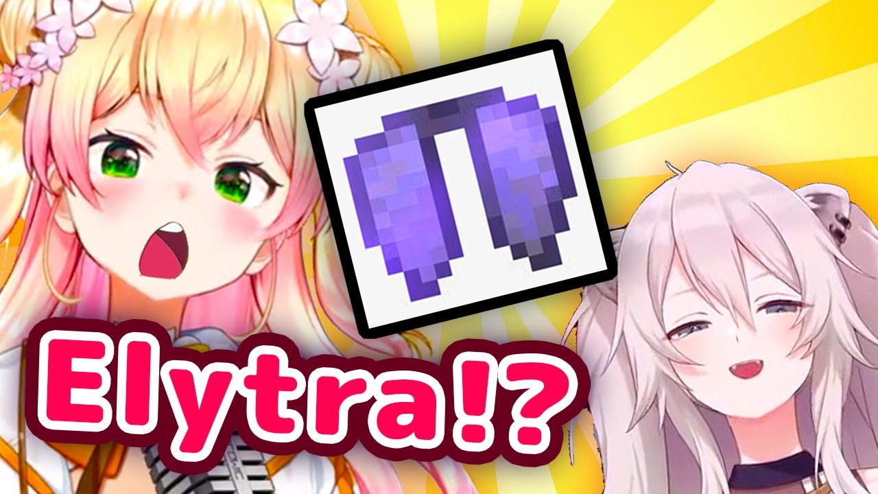 Nene's Cute Reaction To Getting Her First Elytra and Ender Dragon Head with Botan【ENG Sub/Hololive】