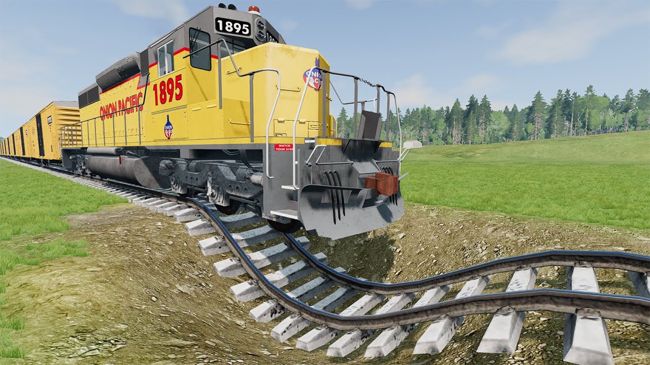 Trains Vs Potholes #4 – BeamNG Drive