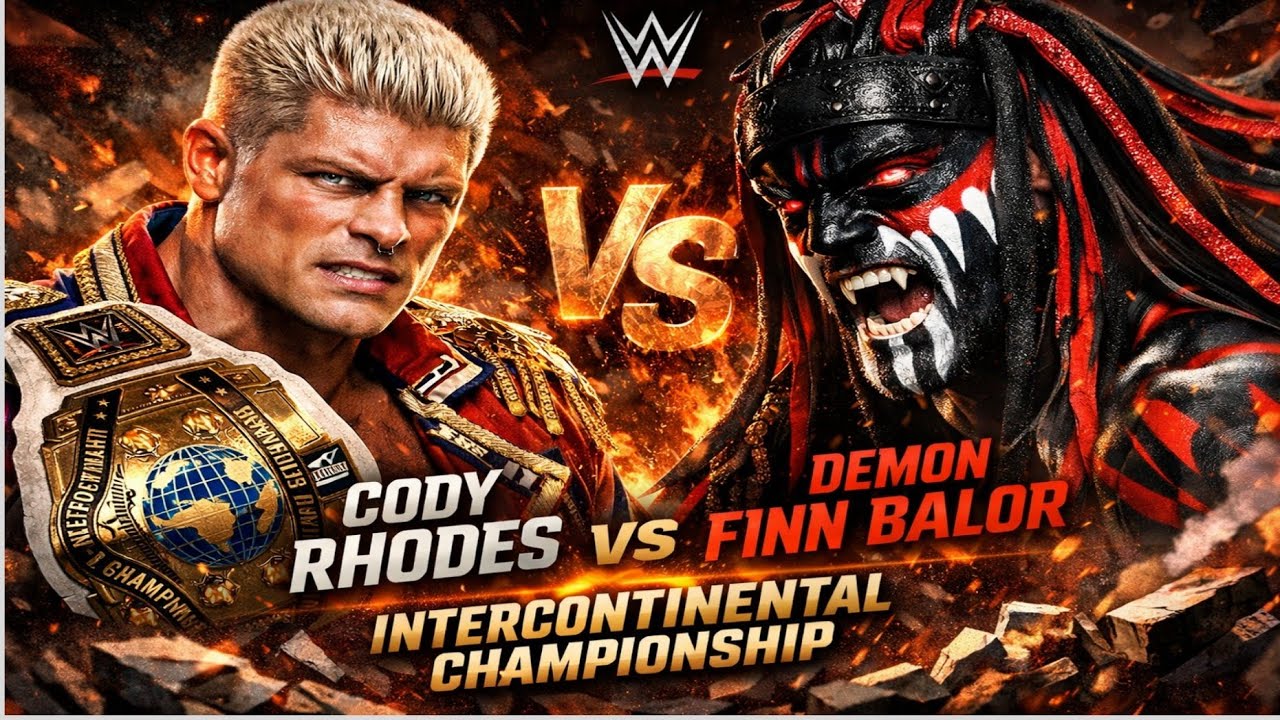 Cody Rhodes Vs Demon 😈 Finn Balor Match For Intercontinental Championship 🏆 WWE 2k25 