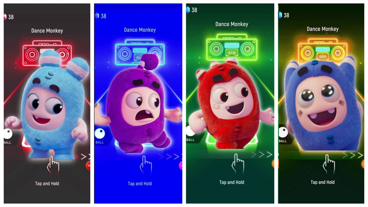 “Cute Monsters Color Battle 🌈 | Tiles Hop Ultimate Challenge!”