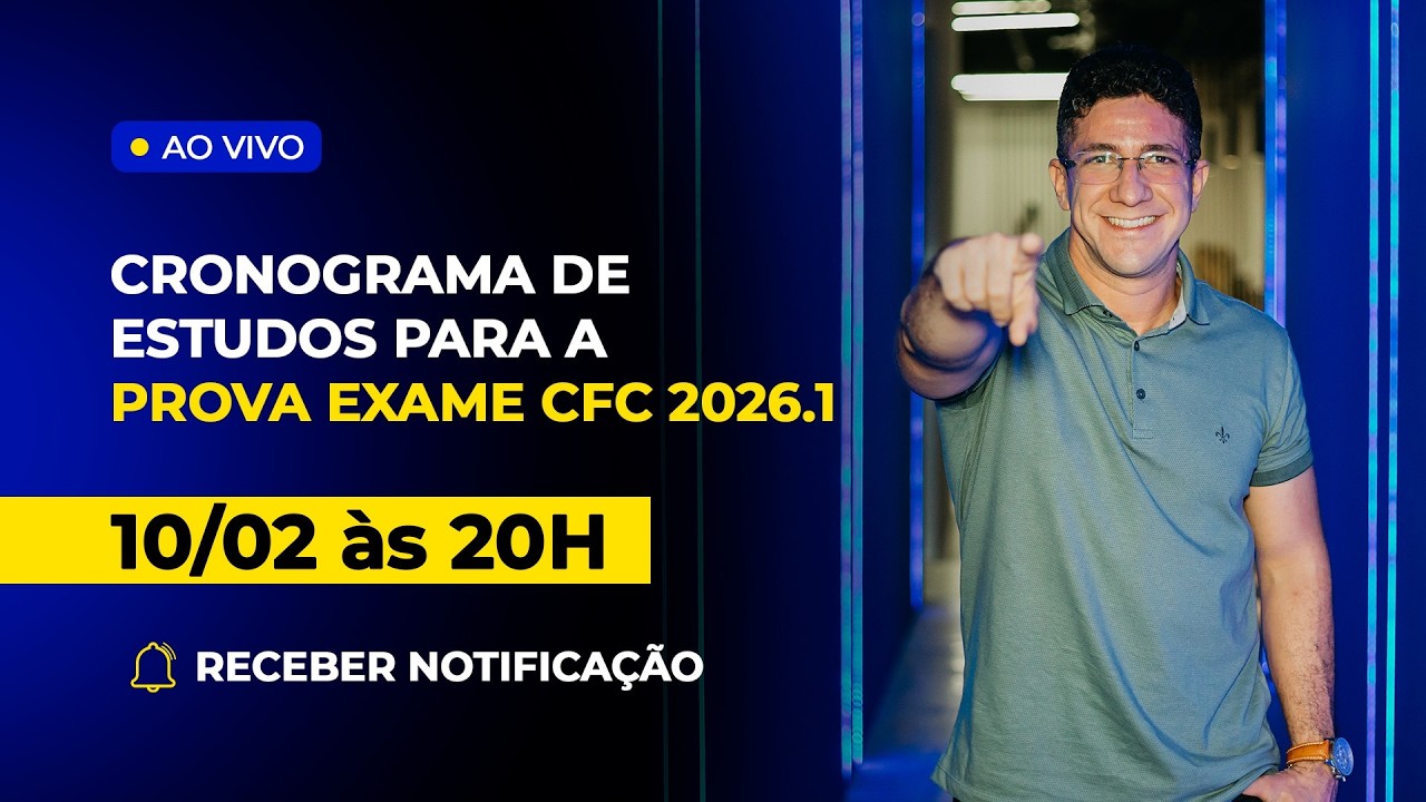 Cronograma de estudos Prova do  CFC 2026.1