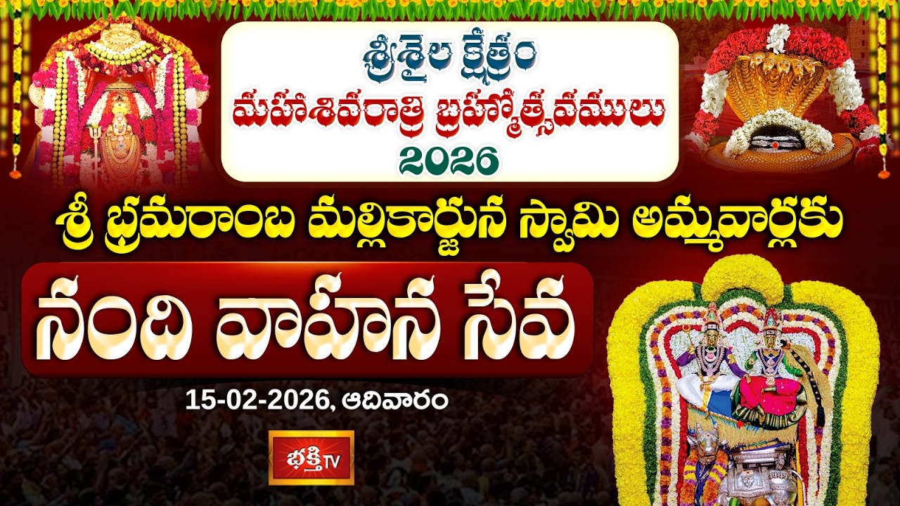 శ్రీ భ్రమరాంబ మల్లికార్జున స్వామి అమ్మవార్లకు నంది వాహన సేవ | Srisailam Temple | Nandi Vahana Seva