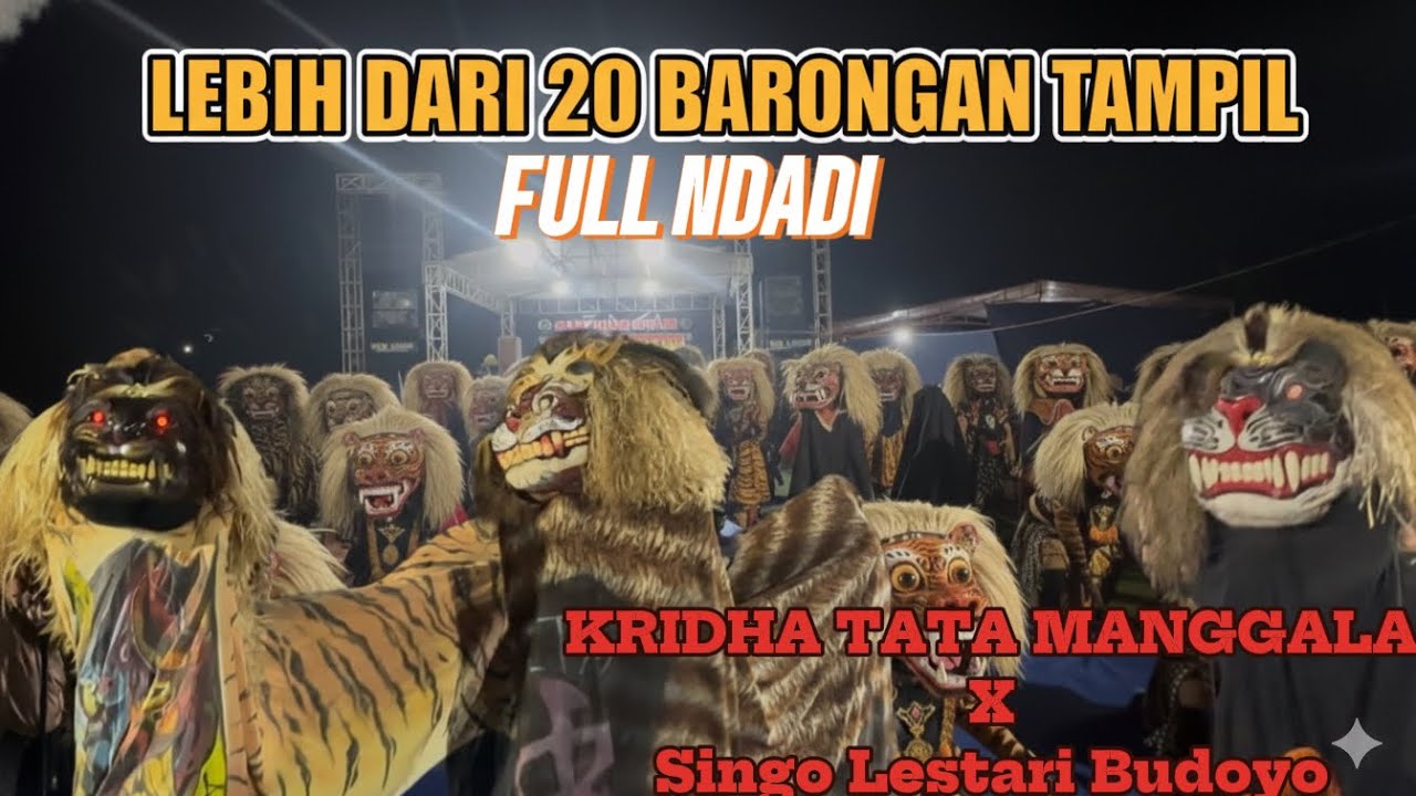 BANYAK BANGET !! PARADE BARONGAN KRIDHA TATA MANGGALA LIVE DI DESA MENJANGAN SUBAH 