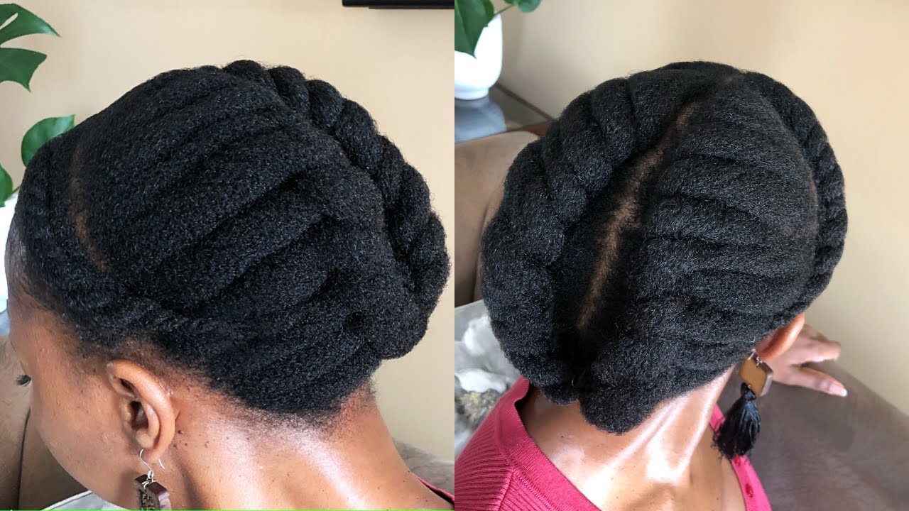 SIMPLE FLAT TWIST STYLE ON 4C NATURAL HAIR|PROTECTIVE STYLE
