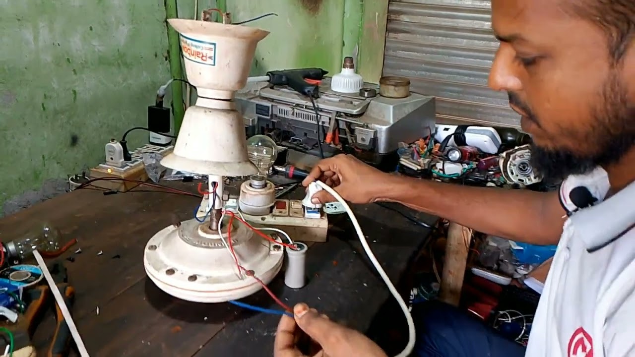 খুব সহজে সিলিং ফ্যানের ক্যাপাসিটর লাগান ৪ তারের কানেকশন @।।#,,।