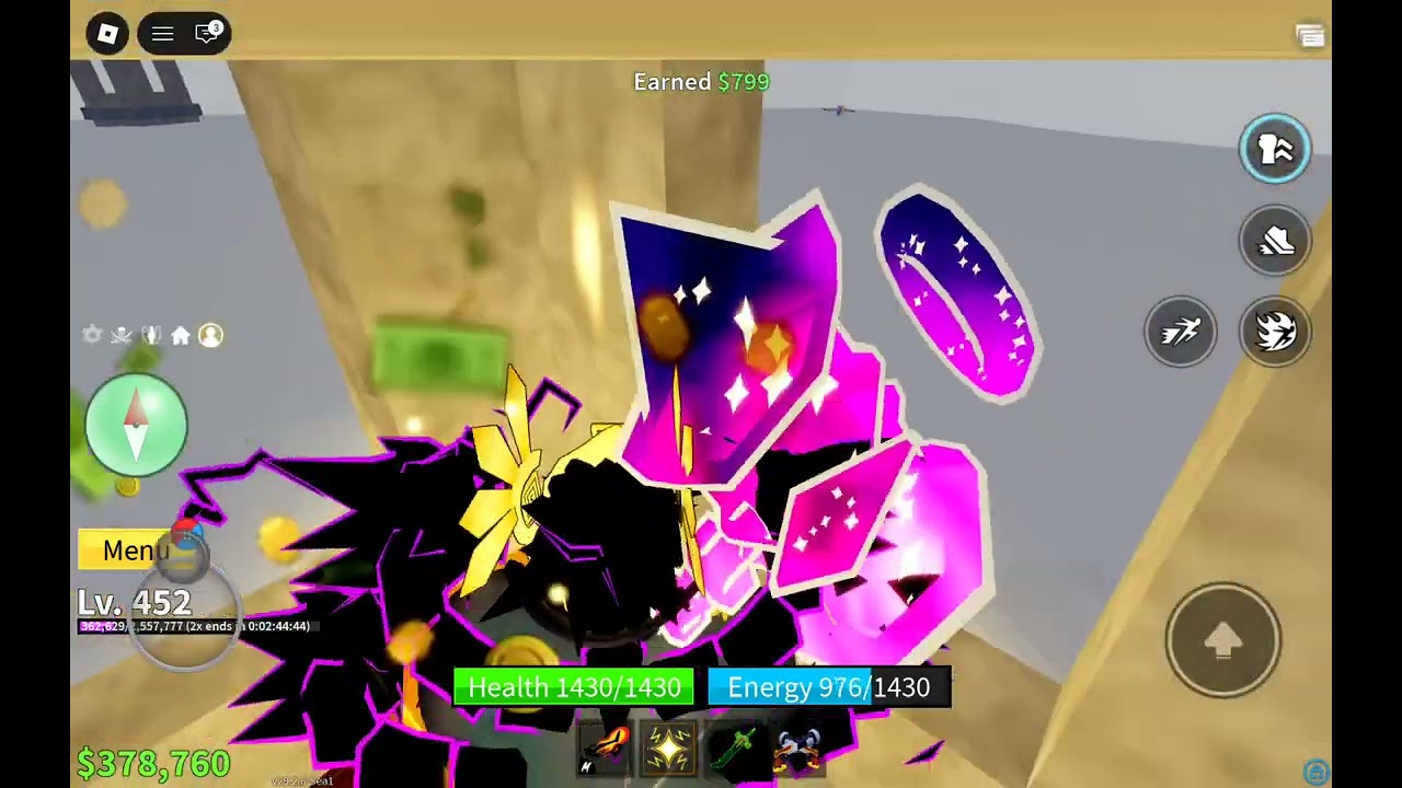 Me playing blox fruit 