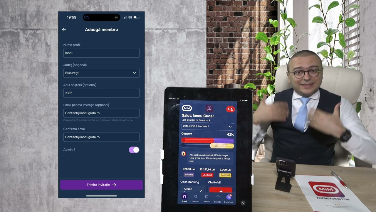 TUTORIAL #7 | Cum se sincronizează cheltuielile în familie prin Money in Motion?