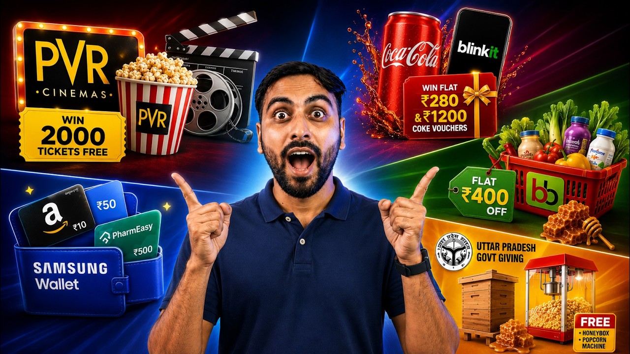 2000 FREE Pvr Tickets | Blinkit x Coke Loot | Bigbasket Visa Rs.400 Offer | Samsung Wallet Loot