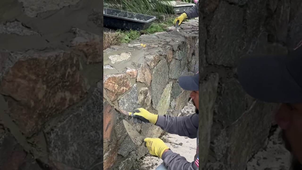 Repointing Stone wall. Easy day today
