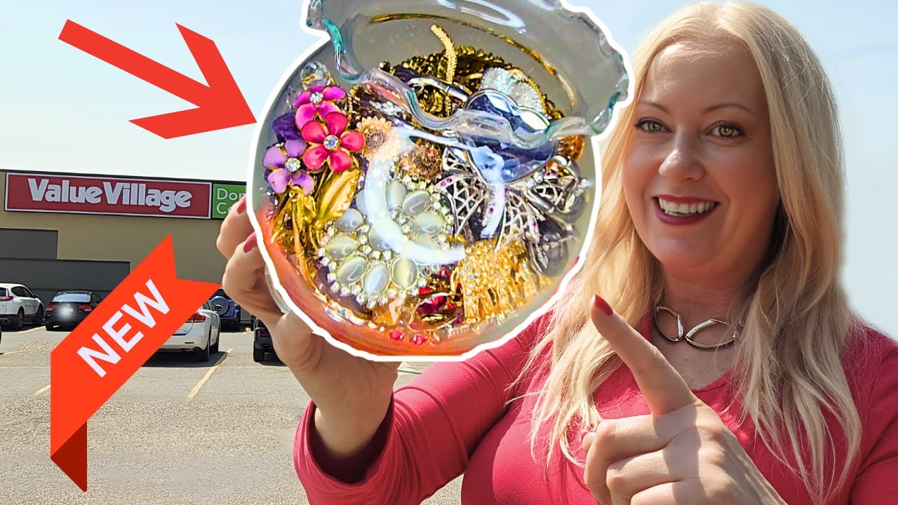 Mystery Jewelry Jar Opening from a Thrift Shop: Unjarring Vintage Haul Gold Silver Costume Jewelry?
