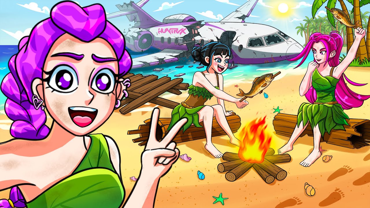 HUNTRIX CRASHED ON an ISLAND! | KPop Demon Hunters Animation