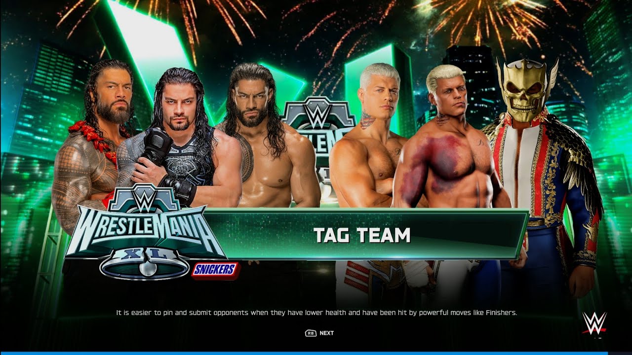 Team Roman Reigns Vs Team Cody Rhodes - Tag Team Elimination Match | WWE 2k25 