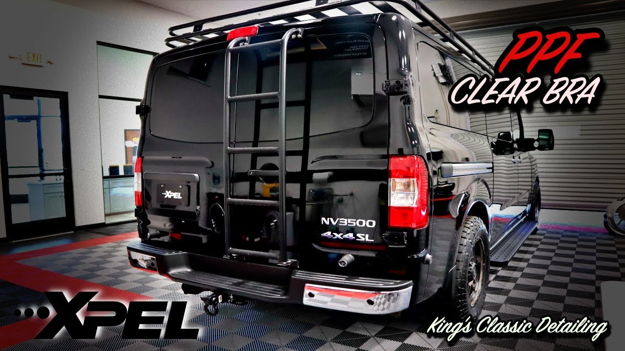 NISSAN NV 3500 PAINT PROTECTION FILM XPEL CLEAR BRA REAR HATCH DOOR AREA! TIMELAPSE INSTALL MUST SEE