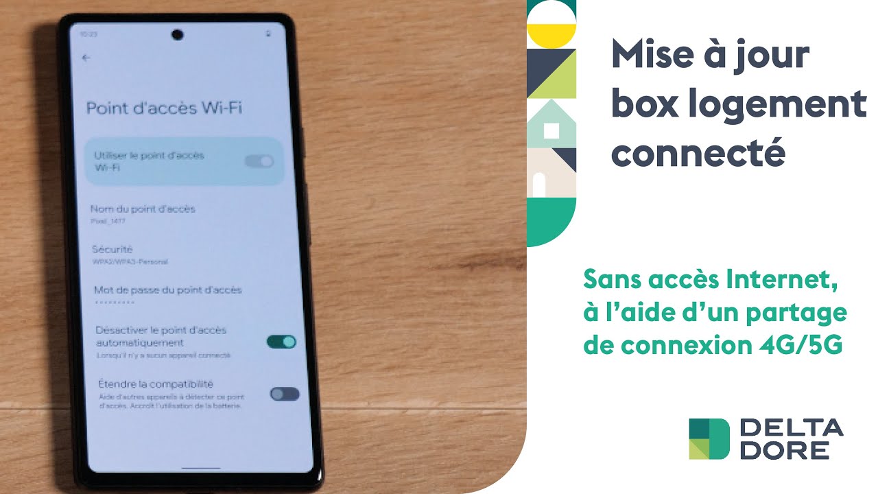 Comment mettre à jour une box Tydom ou Tywell, sans Internet, avec un partage de connexion 4G/5G ?