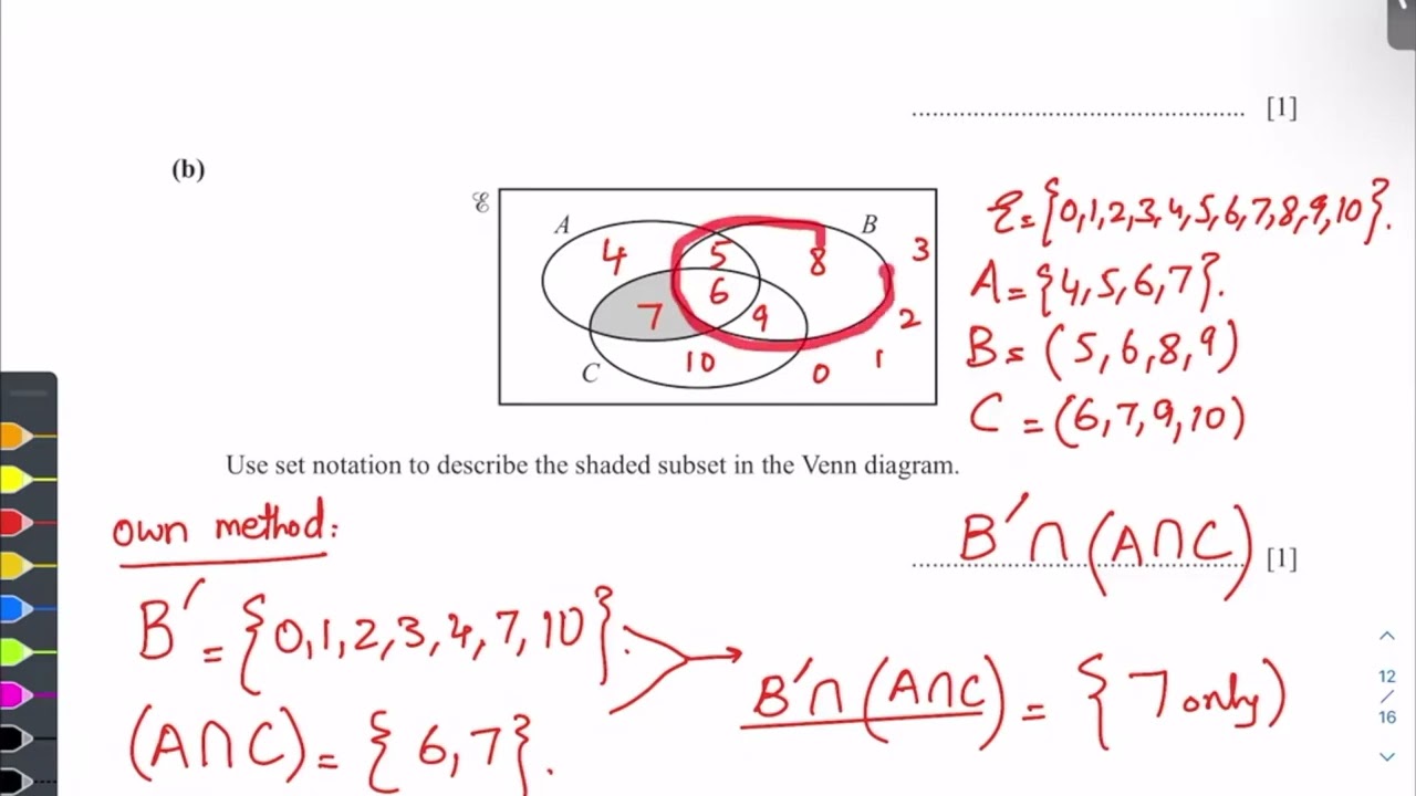 IGCSE/OLEVELS MATHEMATICS CHAPTER # 20- SETS & VENN DIAGRAMS P1 + P2- TOPICAL PASTPAPERS