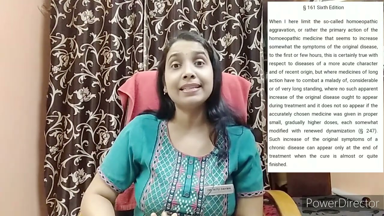 ORGANON OF MEDICINE APHORISM 161