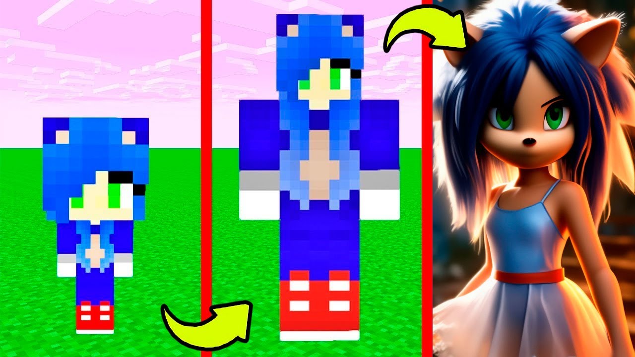 КАК МЕНЯЛАСЬ ДЕВУШКА СОНИК SONIC И ЕГО ЖИЗНЕННЫЙ ЦИКЛ В МАЙНКРАФТ ЭВОЛЮЦИЯ И ТРОЛЛИНГ МУЛЬТИК