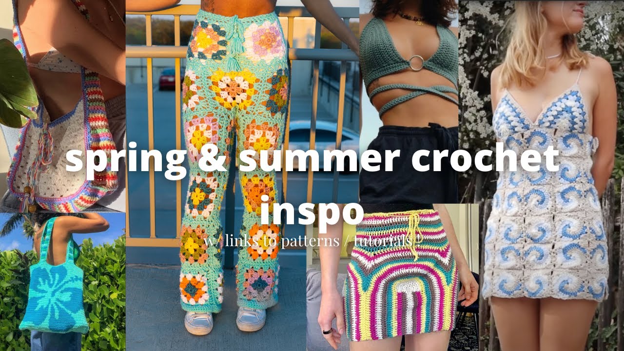 spring and summer crochet inspiration with links! 🌸🌞 | trendy crochet patterns | crochet ideas
