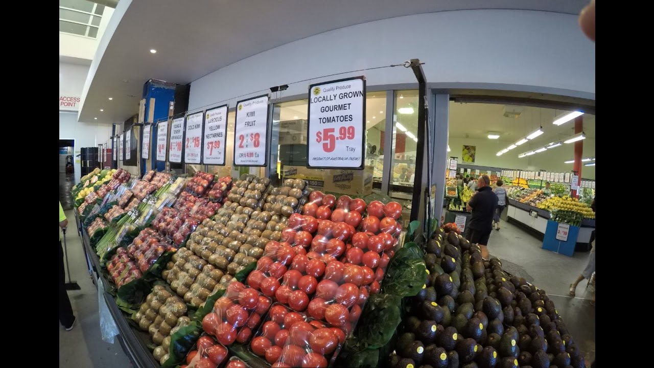 Fresh Produce Store at Sydney Fish Market - Go Pro Walkthrough