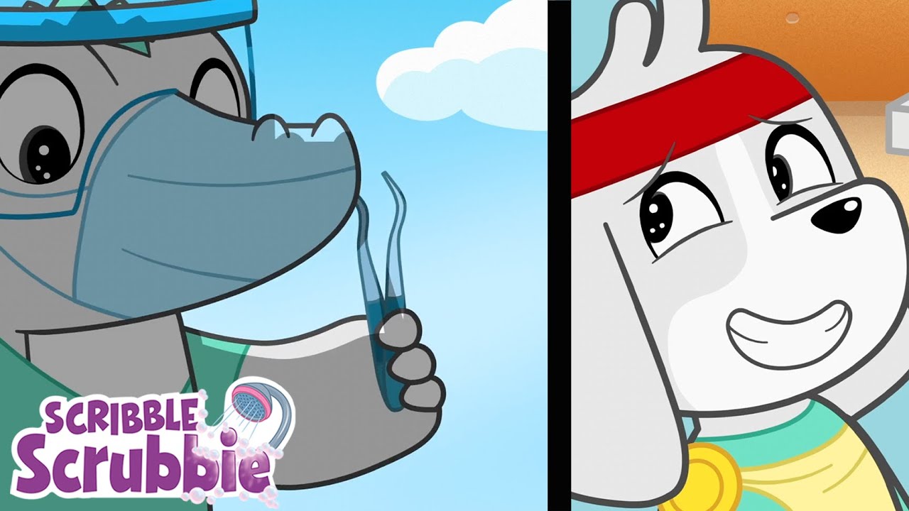 Scooter The Brave VS The Dentist 🦷 Crayola Scribble Scrubbies | Cartoons for Kids