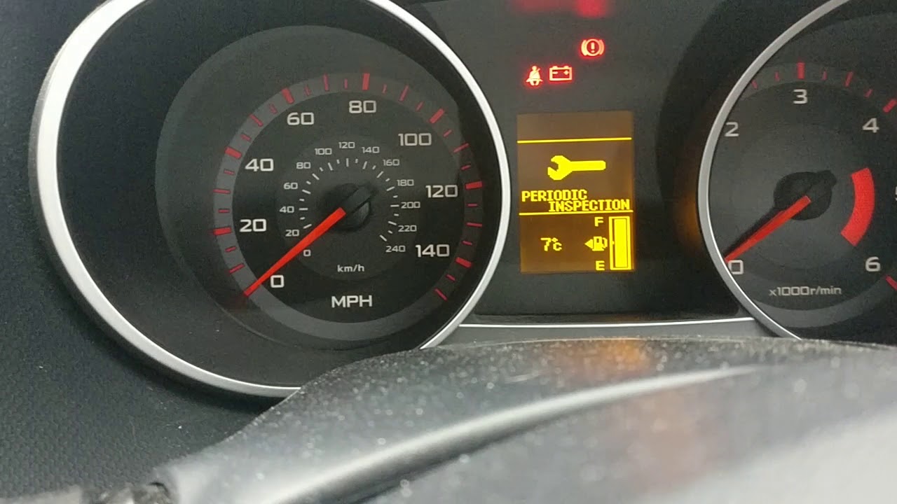 Сброс индикатора сервисного сообщения Mitsubishi Outlander