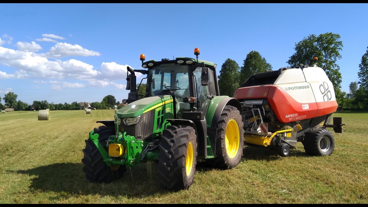 ON BOARD| *NEW* JOHN DEERE 6120M+PÖTTINGER IMPRESS 185V MASTER| CAB VIEW