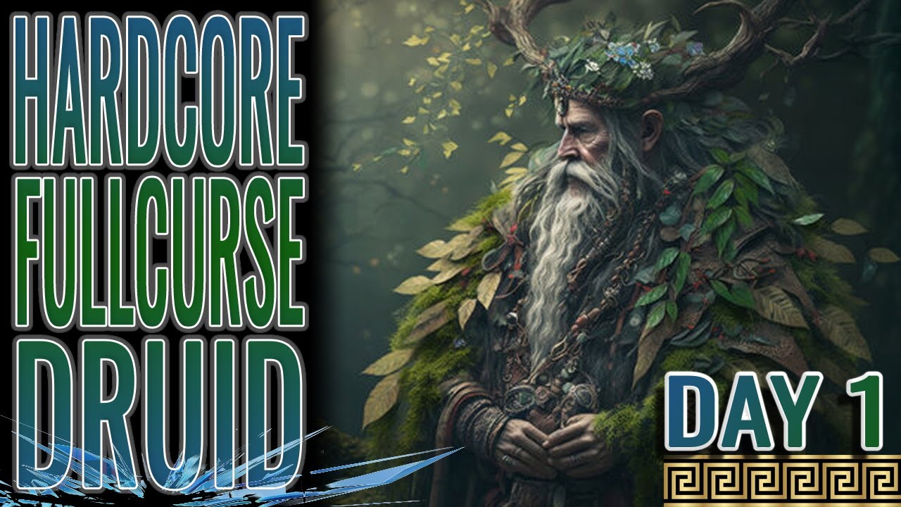 Titan Quest - Day 1 Hardcore Cursed The ONLY Druid (Storm+Nature)! !rip