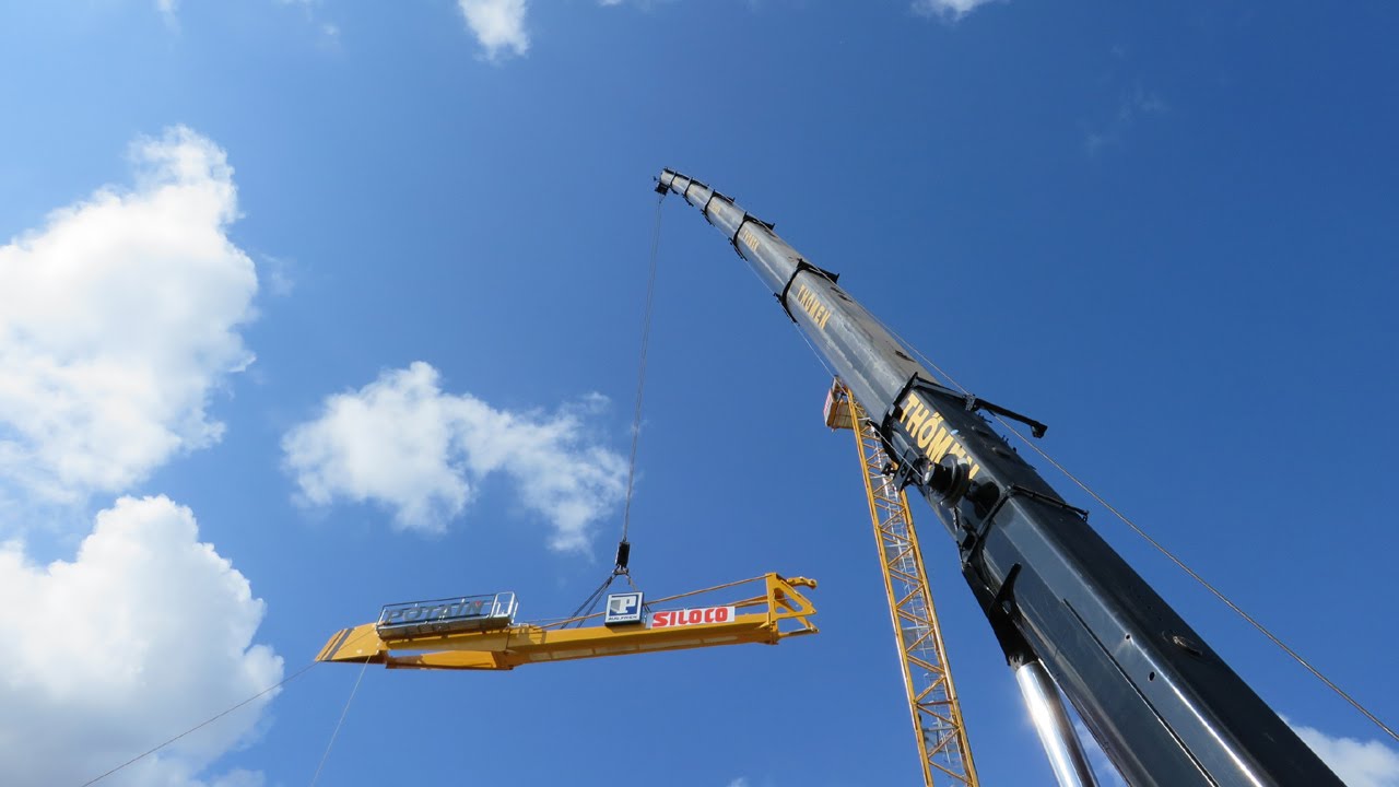 Mobilkran LIEBHERR LTM 1200 bei einer POTAIN Kranmontage, Teil 1   Soeren66