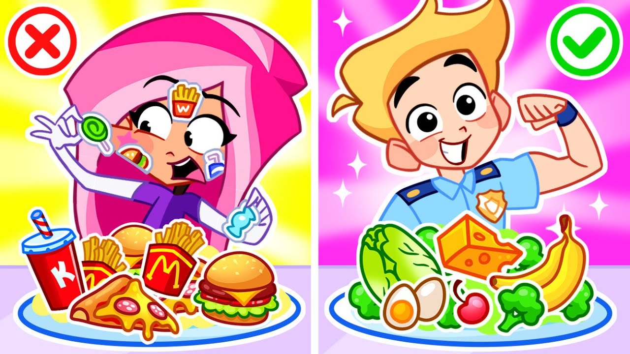 Kids Learn about Healthy Lifestyle 🍔🥦 | Don't Overeat! | Educational Healthy Habits Cartoon
