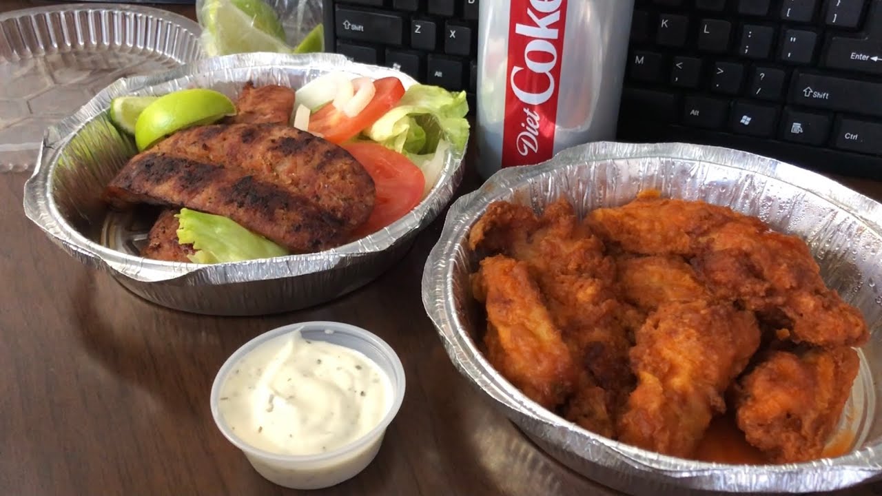ASMR Whisper Eating: Buffalo Wings and Colombian Chorizo