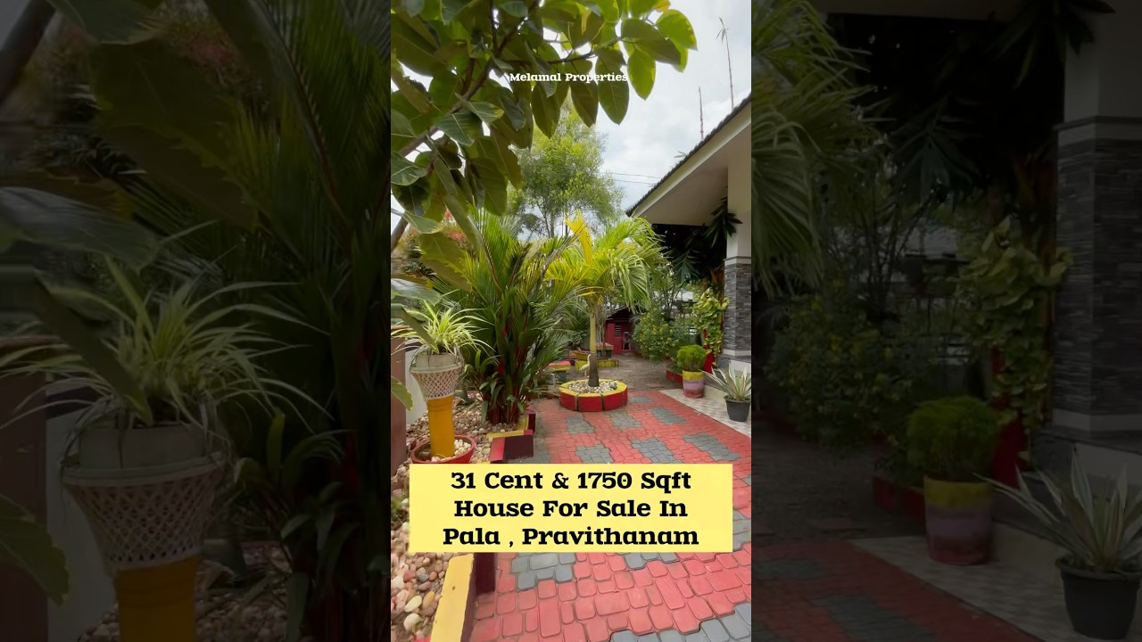 31 Cents Land & 1750 Sqft House For Sale In Pala , Pravithanam
