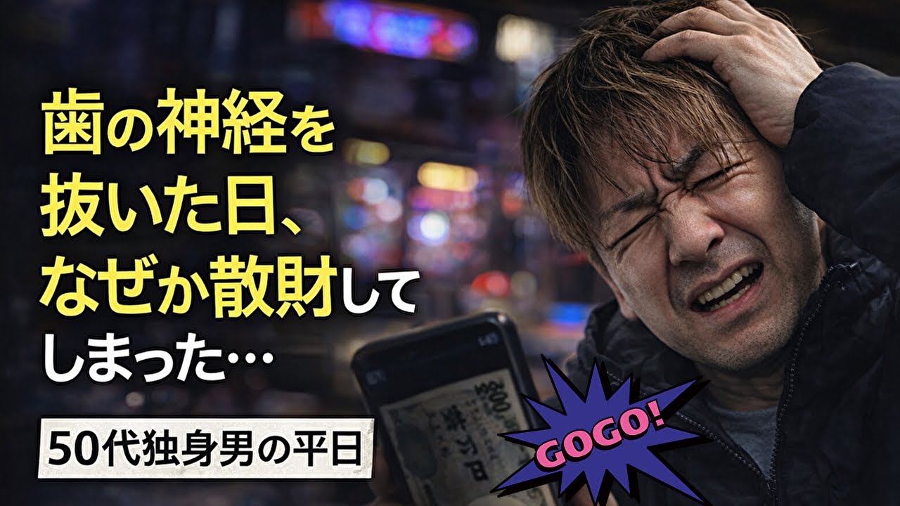 歯の神経を抜いた日、なぜか散財してしまった…ジャグラー勝負の年収250万非正規50代独身ギャンブル依存症の休日