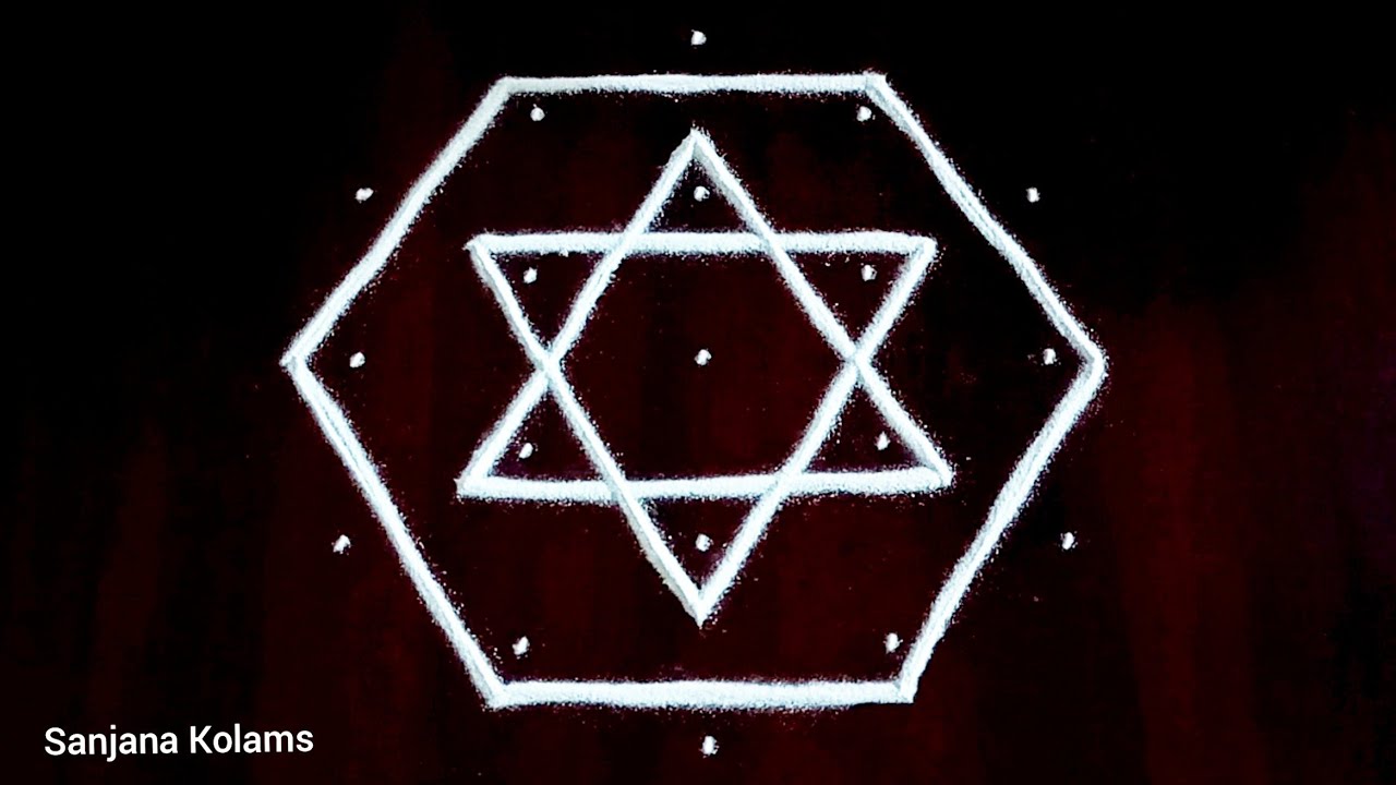 3957. Aadi Madha Special Star Deepam KambiKolam Aadivelli Special 5*3 Dot Easy l Traditionalmuggu