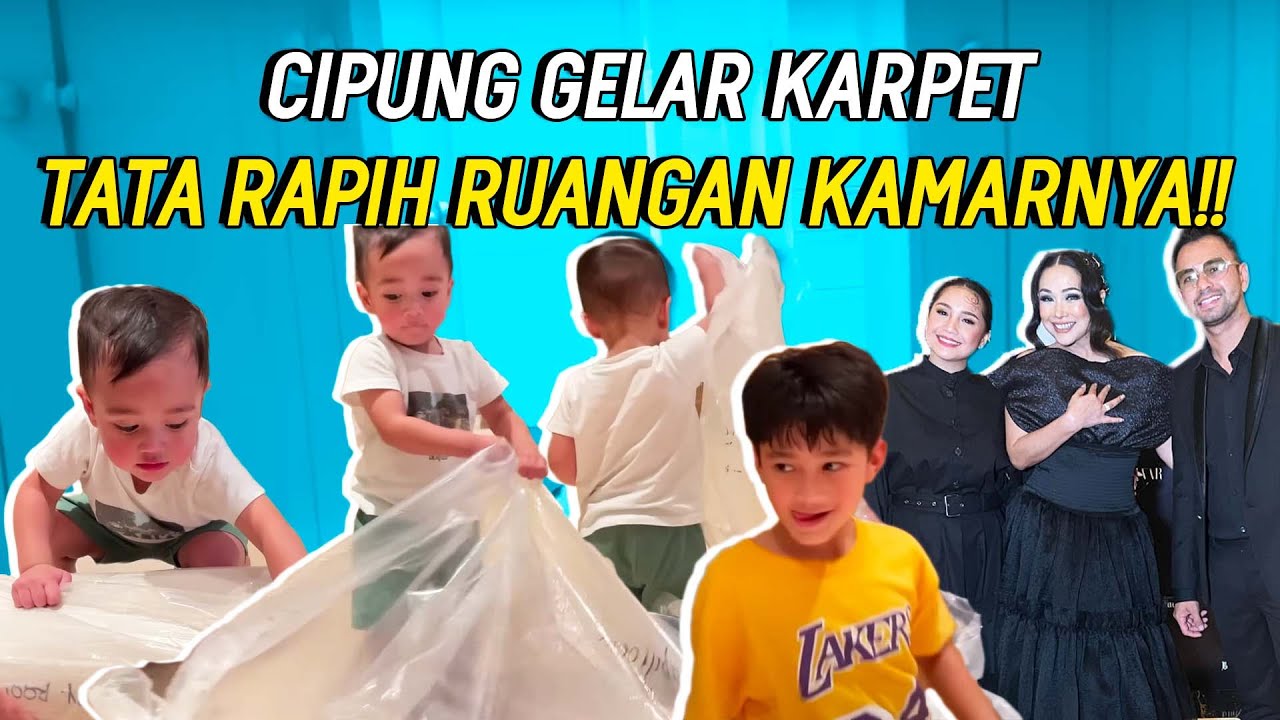 NYAPU,NGEPEL,GELAR KARPET!!SEMUA CIPUNG KERJAIN SENDIRI!!LALA,RAFATHAR JADI ASISTEN CIPUNG BERSIH2..