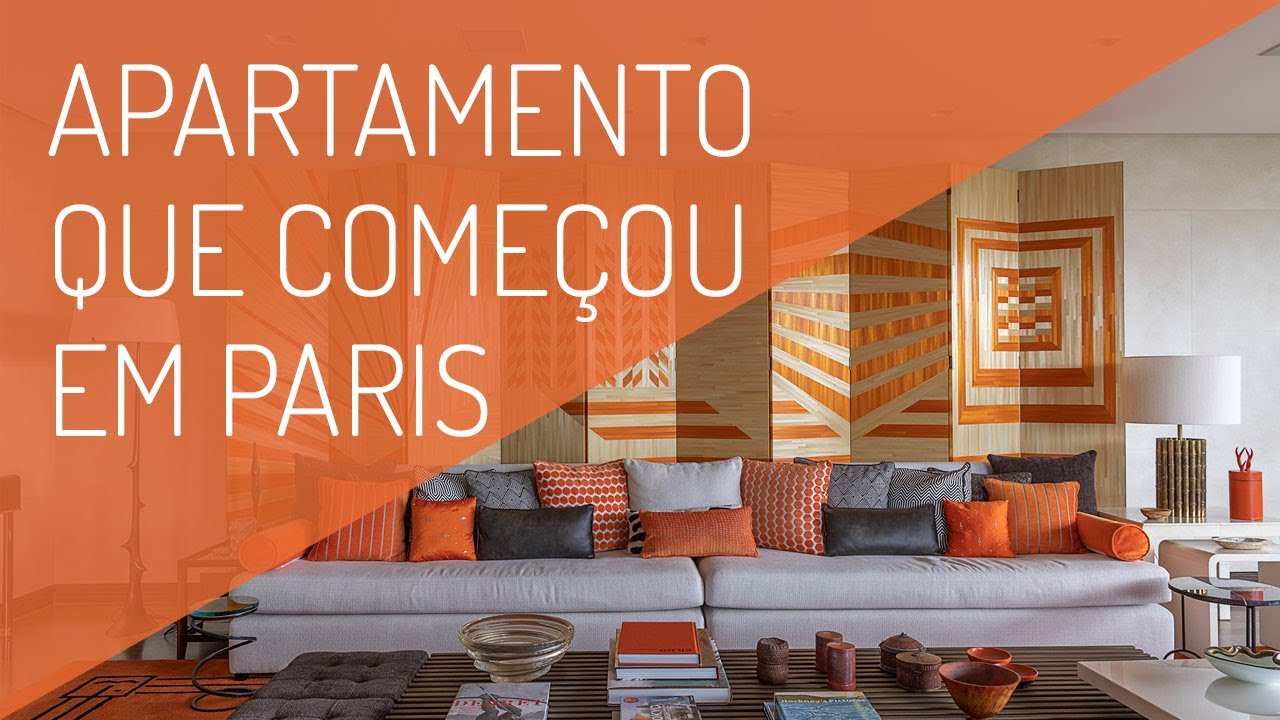 Biombo feito em Paris foi o Ponto de Partida da Decoração desse Apartamento