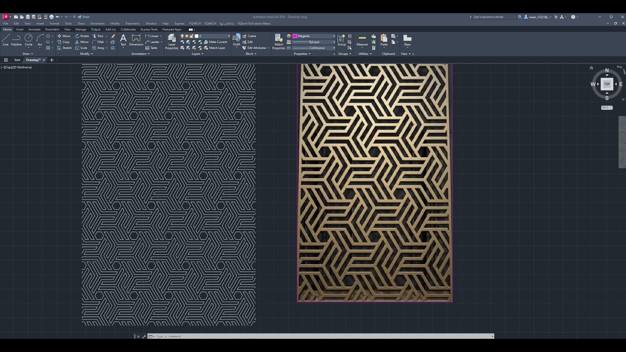 رسمه بدون شف ع السريع على برنامج الأتوكاد #AutoCAD 2024