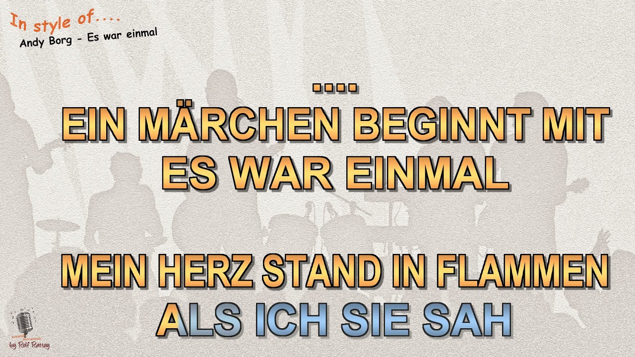 Andy Borg -  Es war einmal - Instrumental und Karaoke