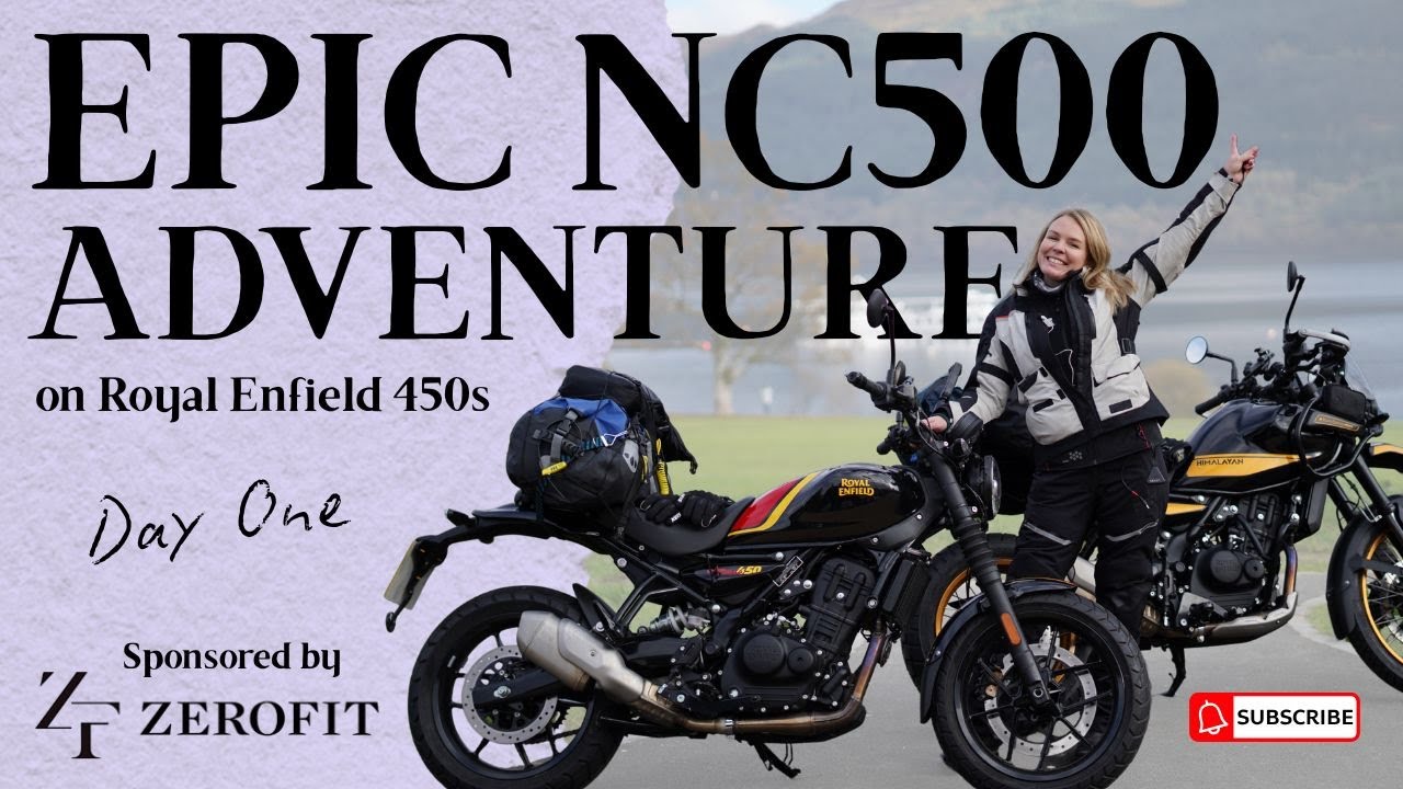 NC500, день 1: Вы не поверите, какие это виды на высокогорье! Royal Enfield 450 Adventure