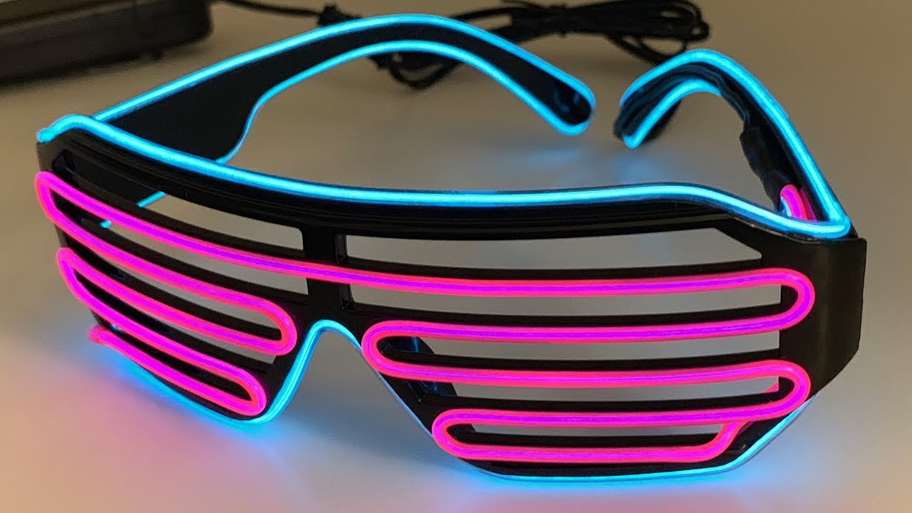 Party LED Glasses Flashing Light Up Shades (Pink)