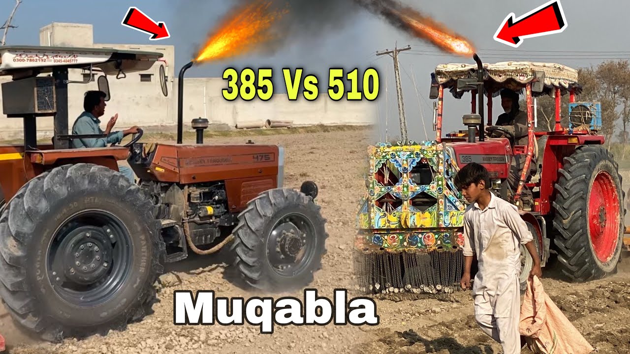 Tractors 🚜 Testing MF 385 4X4 Vs 385 simple 2025 | Aj Bahot Wada Moqabla 385 Vs 385 | Rai Azhar