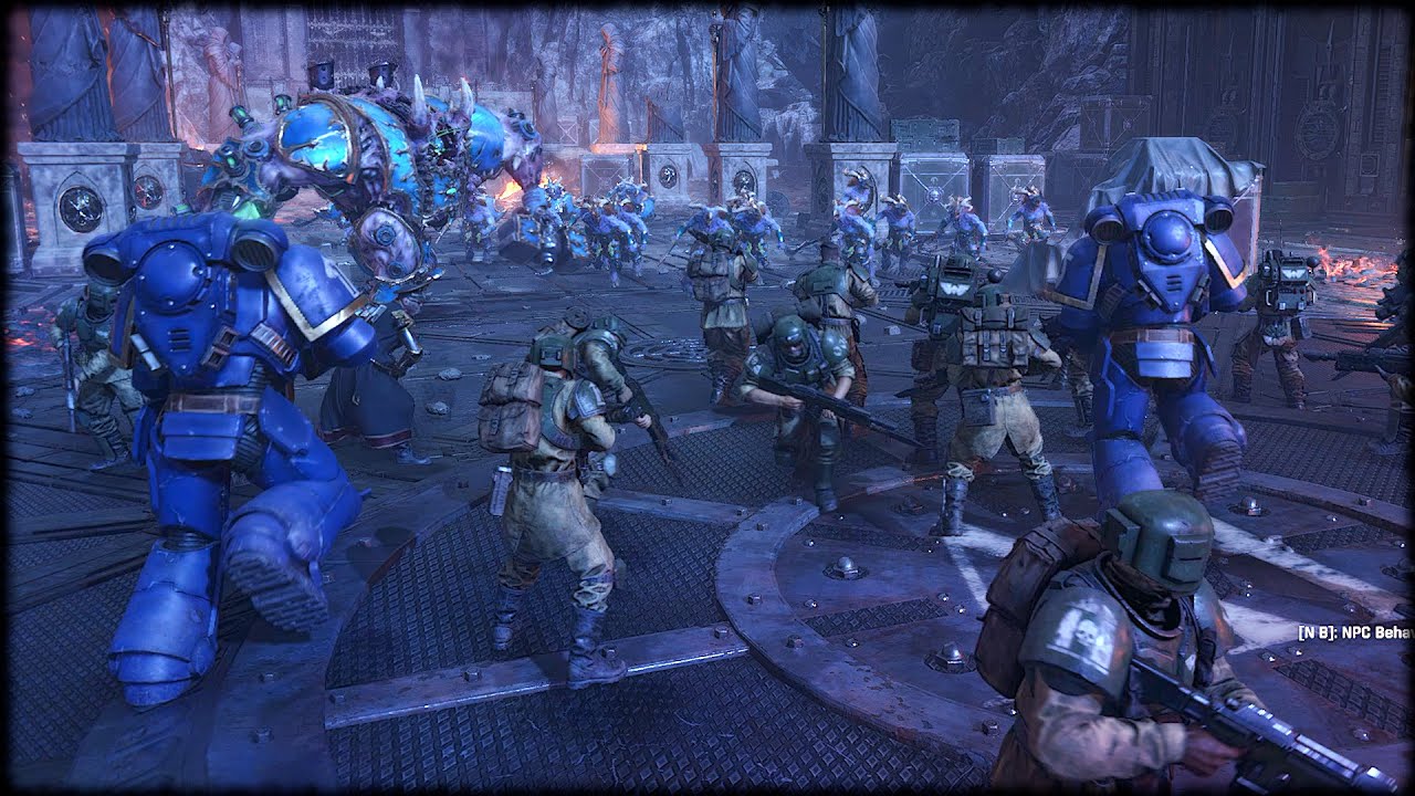 Space Marine 2 - Helbrute VS Imperial Guard & Space Marines - NPC Wars
