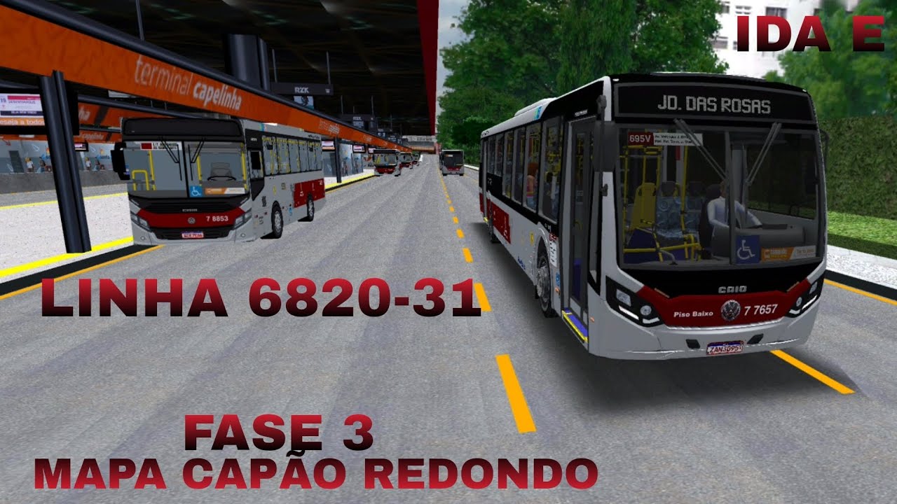 PROTON BUS-MAPA CAPÃO REDONDO FS 3 LINHA 6820-31 JD.DAS ROSAS X TERM.CAPELINHA