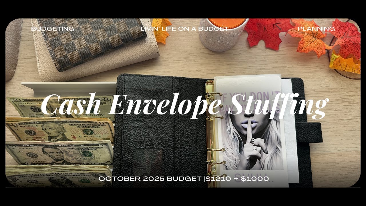 October 2025 Monthly Budget | Cash Stuffing $1210 | SO's Paycheck $1000