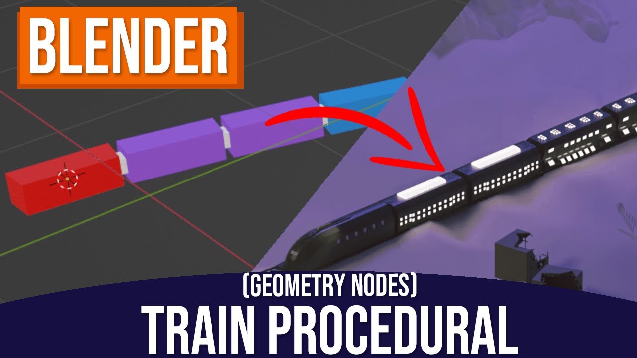 Blender 3.0 :  Un TRAIN PROCEDURAL, en utilisant les GEOMETRY NODES !