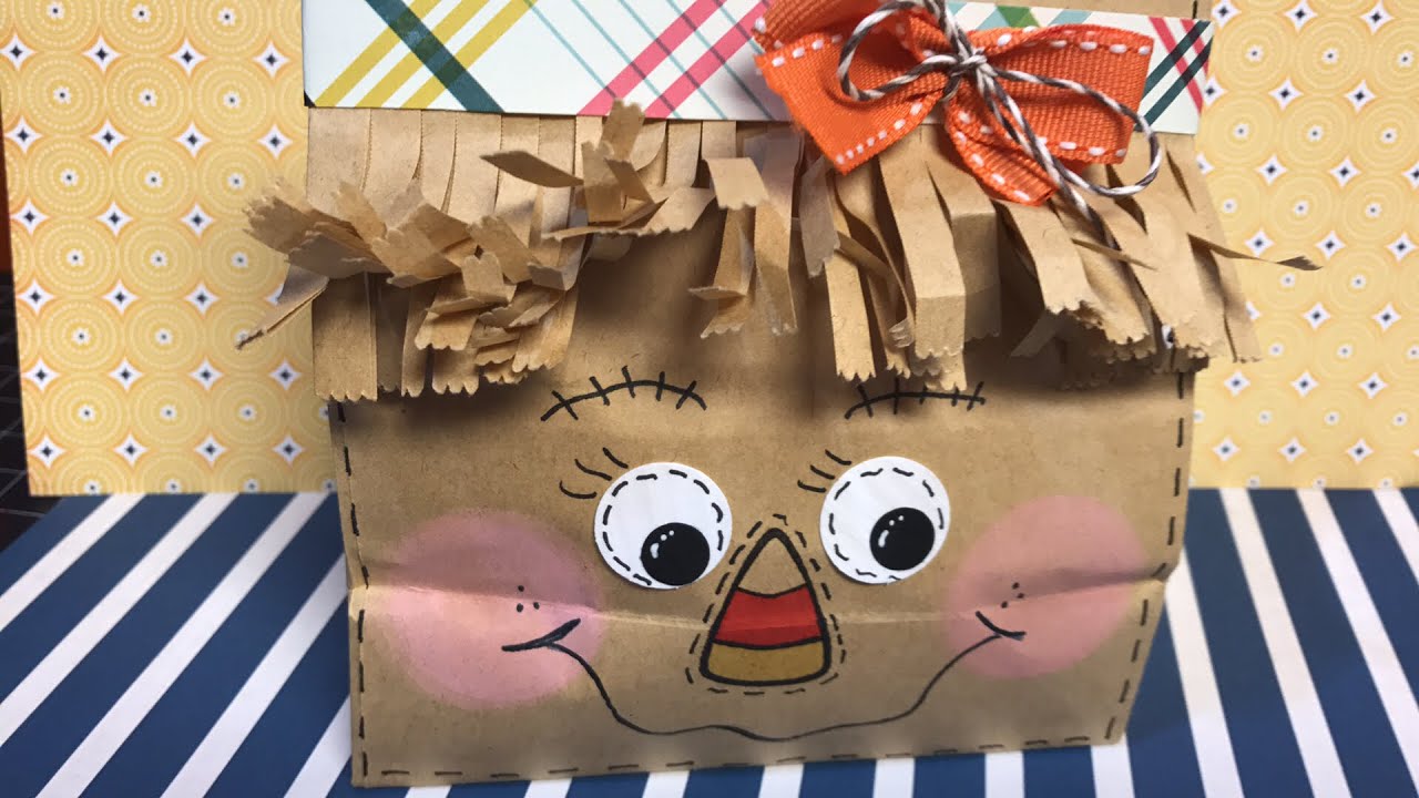 Scarecrow Paper Bag Treat Holder