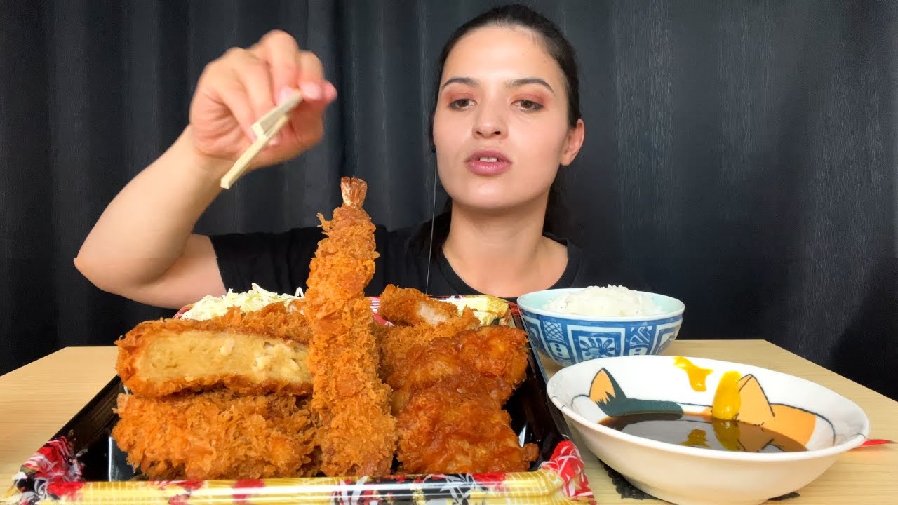 ASMR TONKATSU MUKBANG (JAPANESE PORK CUTLET)