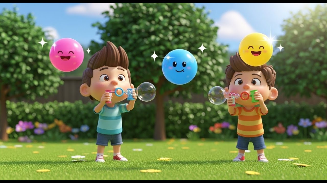 Tres pequeñas burbujas de juguete Pop Pop | Rimas Infantiles y Canciones para Niños